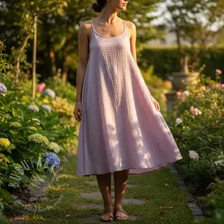 Dvojna gaza/muslin soft lilac ORGANIC