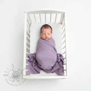 Dvojna gaza/muslin dark lilac ORGANIC