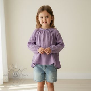 Dvojna gaza/muslin dark lilac ORGANIC