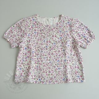 Dvoslojna gaza/muslin Flower Michaela off white digital print