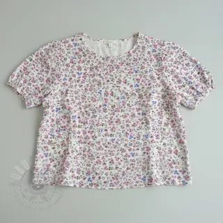 Dvoslojna gaza/muslin Flower Michaela off white digital print