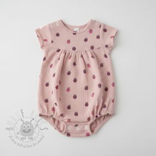 Dvoslojna gaza/muslin Fruits apple soft rose