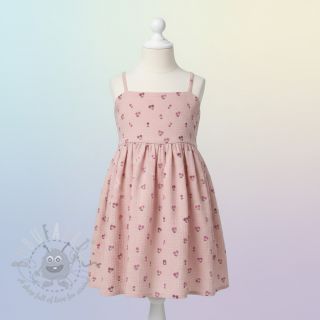 Dvoslojna gaza/muslin Fruits cherry soft rose