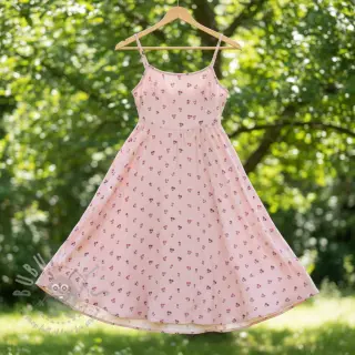 Dvoslojna gaza/muslin Fruits cherry soft rose