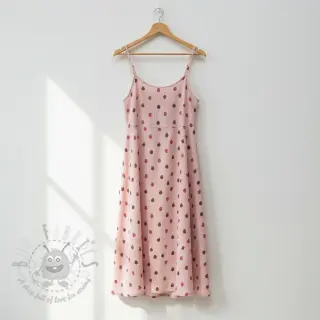 Dvoslojna gaza/muslin Fruits apple soft rose