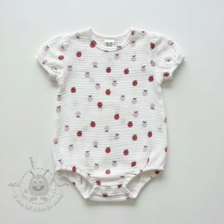 Dvoslojna gaza/muslin Fruits apple white