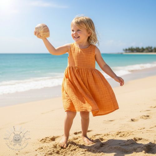 Dvoslojna gaza/muslin Vintage orange