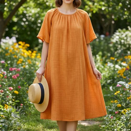Dvoslojna gaza/muslin Vintage orange