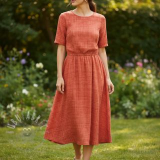 Dvoslojna gaza/muslin Vintage red