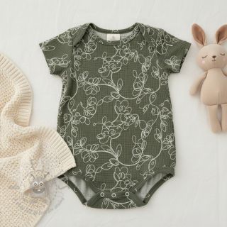 Dvojna gaza/muslin EMBROIDERY Climbing flowers pickle