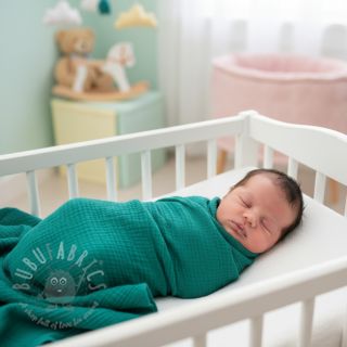 Dvojna gaza/muslin dark teal