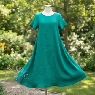 Dvojna gaza/muslin dark teal
