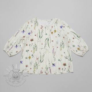 Dvojna gaza/muslin French flowers natural digital print