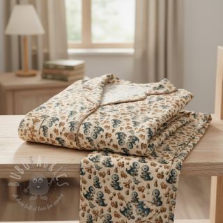 Dvojna gaza/muslin Baby dino design B digital print