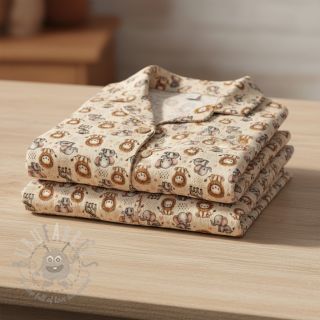 Dvojna gaza/muslin Safari buddys design D digital print