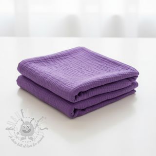 Dvojna gaza/muslin violet ORGANIC