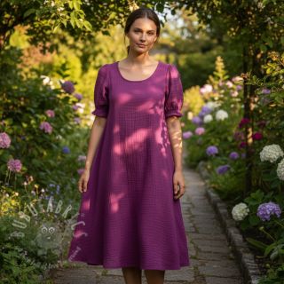 Dvojna gaza/muslin cyclaam ORGANIC