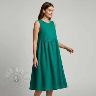 Dvojna gaza/muslin dark teal ORGANIC