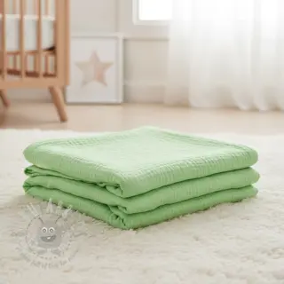 Dvojna gaza/muslin light lime ORGANIC