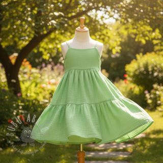 Dvojna gaza/muslin light lime ORGANIC