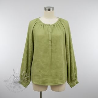 Dvojna gaza/muslin old lime ORGANIC