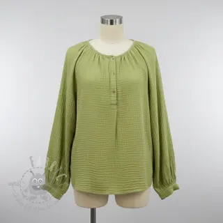 Dvojna gaza/muslin old lime ORGANIC
