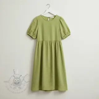 Dvojna gaza/muslin old lime ORGANIC