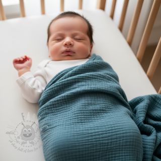 Dvostruka gaza/muslin indigo ORGANIC