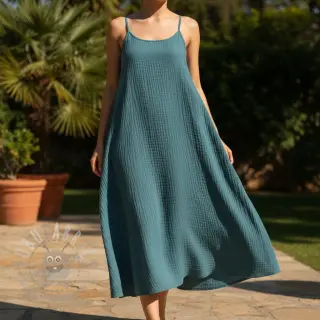 Dvostruka gaza/muslin indigo ORGANIC