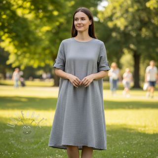 Dvostruka gaza/muslin grey ORGANIC