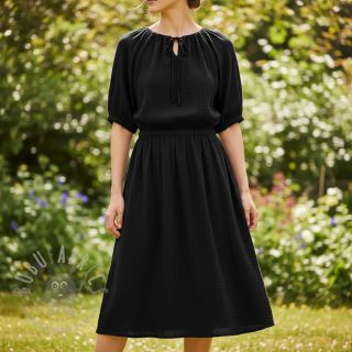 Dvostruka gaza/muslin black ORGANIC