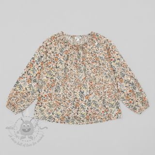 Dvoslojna gaza/muslin Oldstyle flowers white digital print