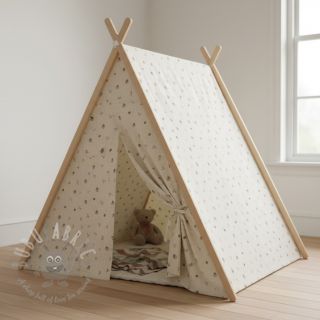 Dvoslojna gaza/muslin Flowers SIMPLY NATURAL digital print ORGANIC