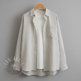 Dvoslojna gaza/muslin YARN DYED Thin strip navy