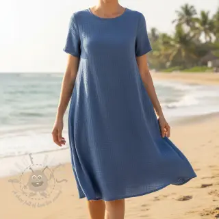Dvojna gaza/muslin midnight blue