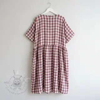 Dvojna gaza/muslin Double sided CHECKS MINI rosewood