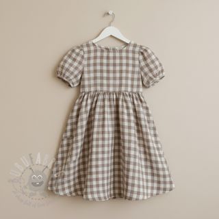 Dvojna gaza/muslin Double sided CHECKS MINI sand