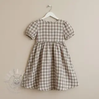 Dvojna gaza/muslin Double sided CHECKS MINI sand