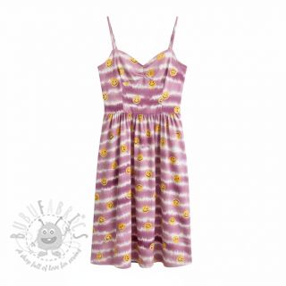 Dvojna gaza/muslin Happy faces blush digital print