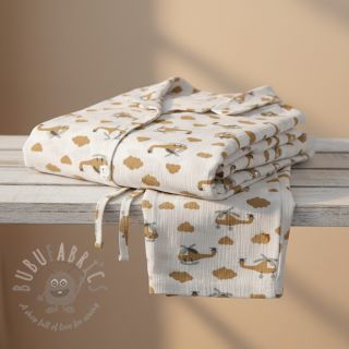 Dvojna gaza/muslin Helicopters off white