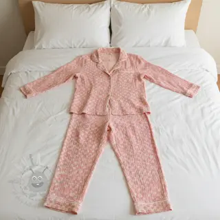 Dvojna gaza/muslin JACQUARD Dots pink