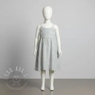 Dvojna gaza/muslin JACQUARD Dots light blue