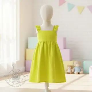 Dvoslojna gaza/muslin NEON YELLOW ORGANIC