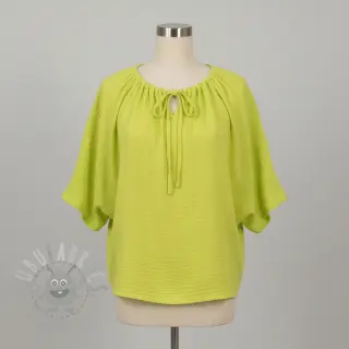Dvoslojna gaza/muslin NEON YELLOW ORGANIC