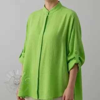 Dvoslojna gaza/muslin NEON LIME ORGANIC