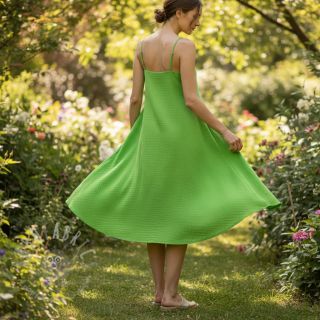 Dvoslojna gaza/muslin NEON LIME ORGANIC