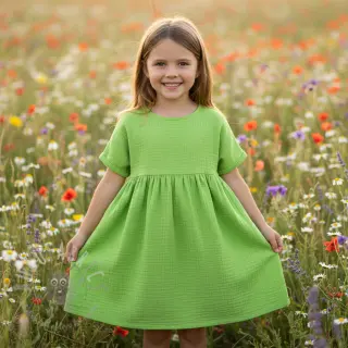 Dvojna gaza/muslin neon lime