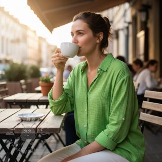 Dvojna gaza/muslin neon lime