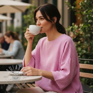 Dvojna gaza/muslin light pink