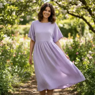 Dvojna gaza/muslin bright violet